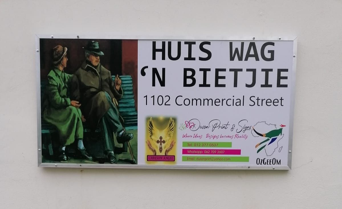 Huis Wag 'n Bietjie Plaque with OzGeeOm sponsorship